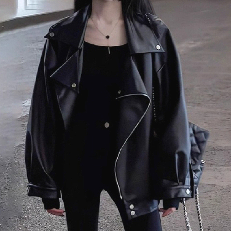 Leather Work Jacket Women'S - Coats Women Faux Leather Short Jackets