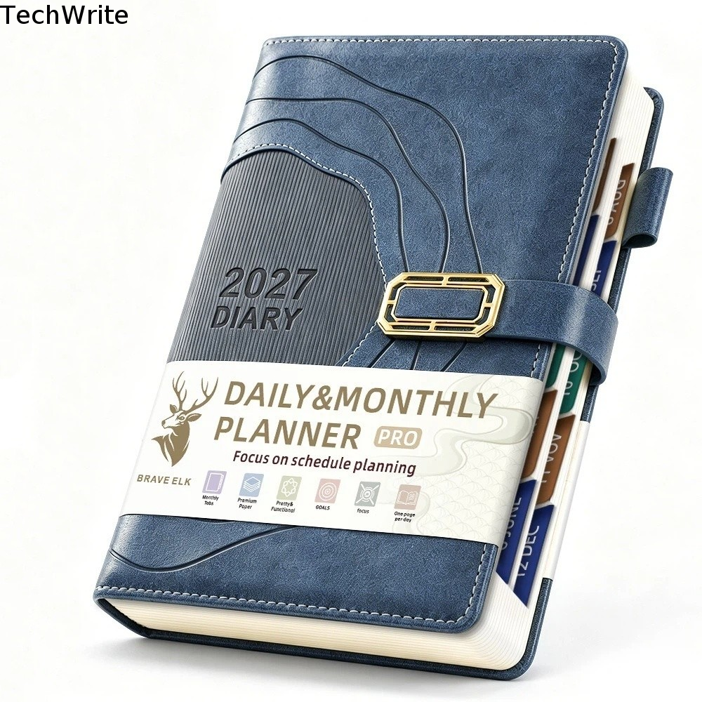 Leatherwork Plans - Thickened 2027 Schedule Notepad PU Leather