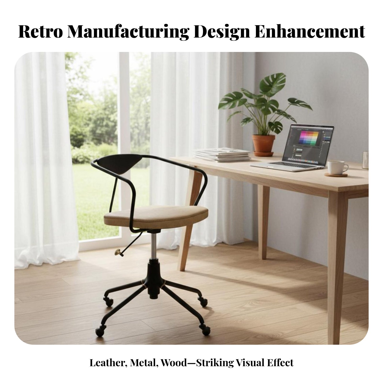 Ergonomic Rolling Chair Retro  - Leatherworker Workstation recension och pris