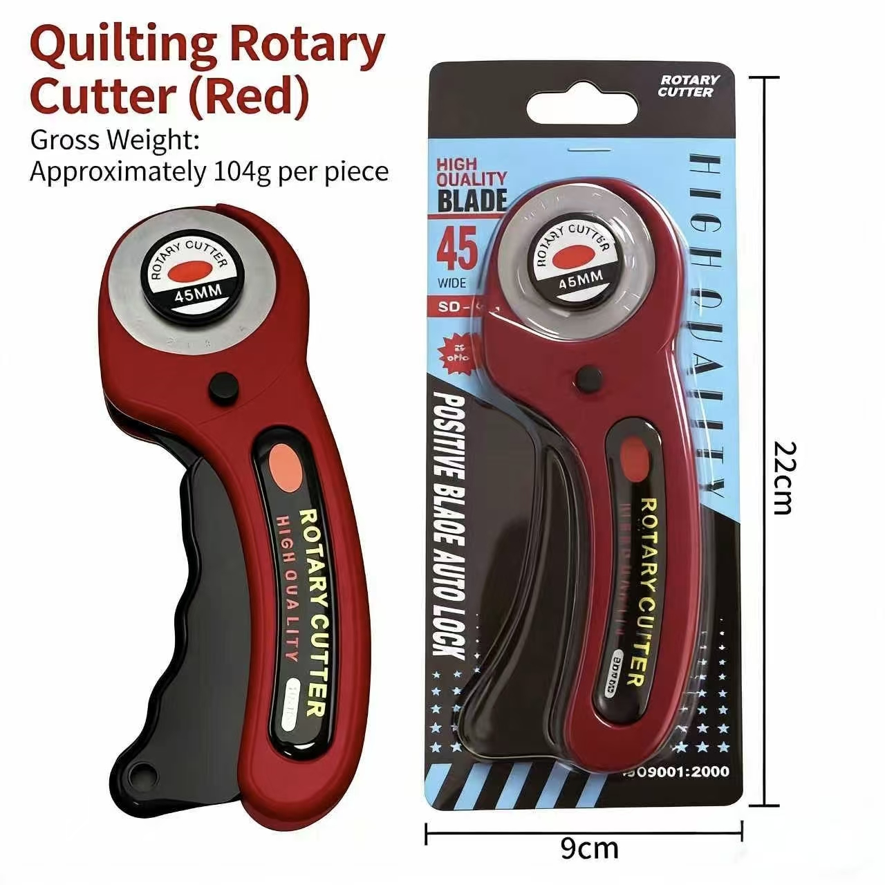 45mm Rotary Cutter for Fabric  - Leatherwork Roller recension och pris