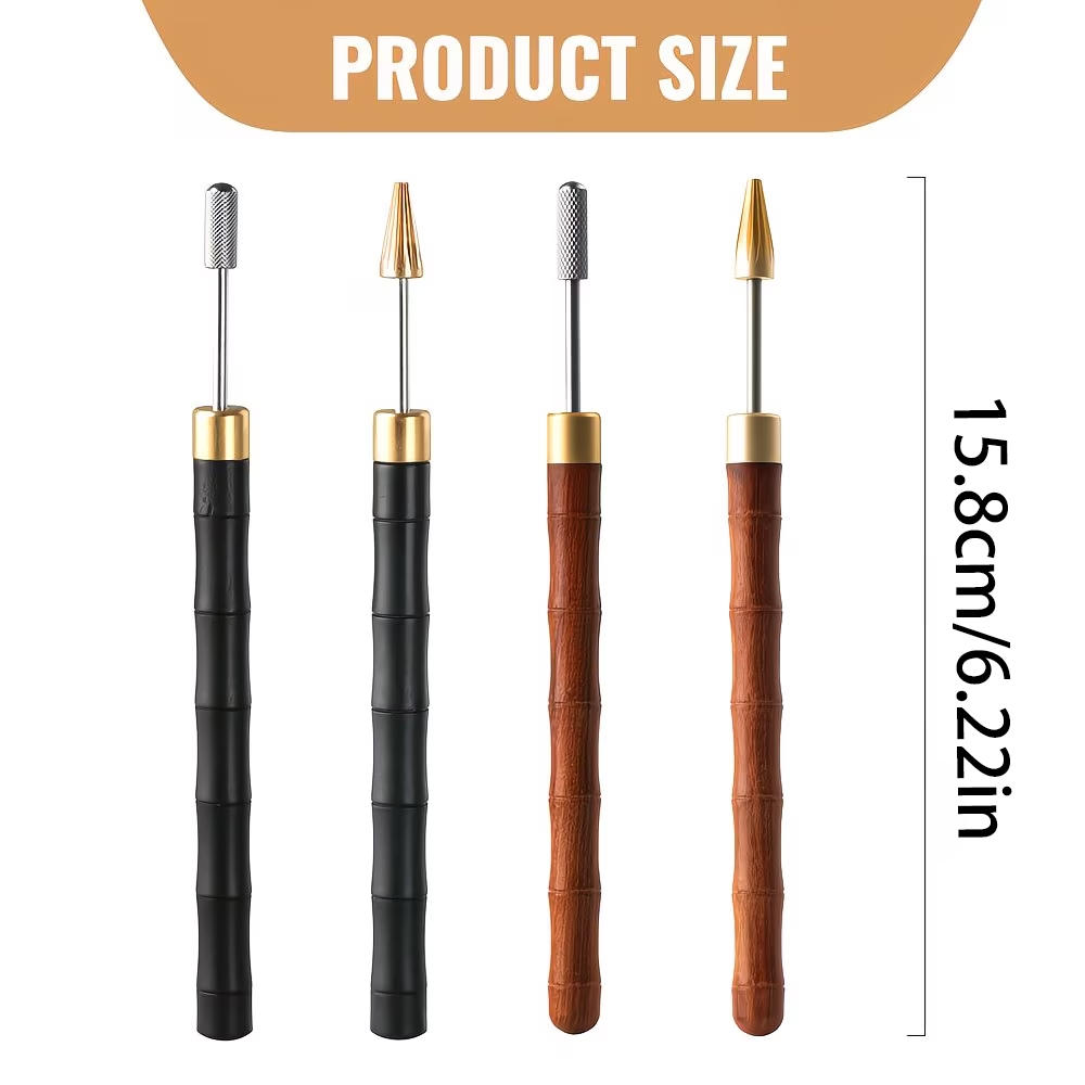 1pc Wooden Handle Stainless St - Leatherwork Roller recension och pris