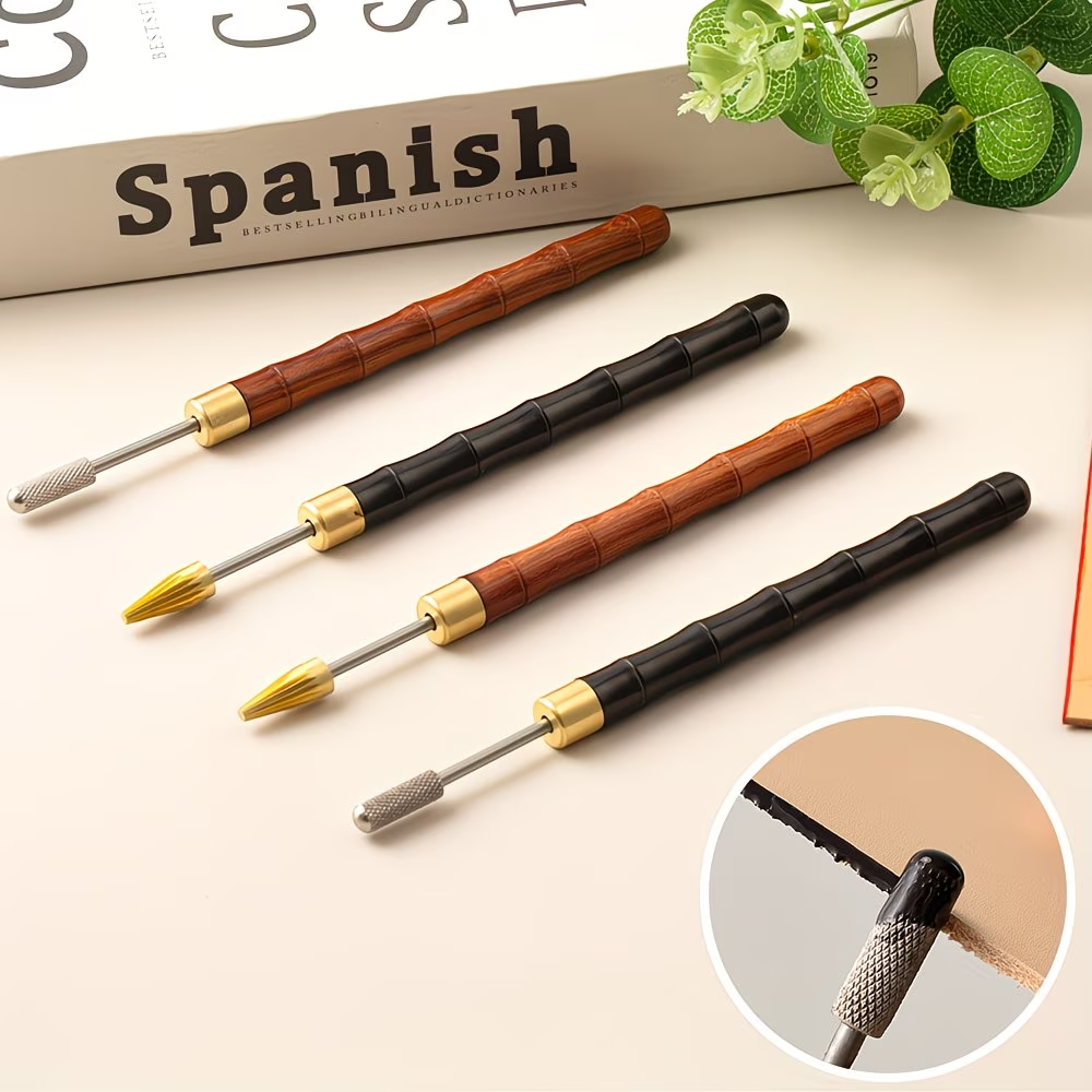 1pc Wooden Handle Stainless St - Leatherwork Roller recension och pris