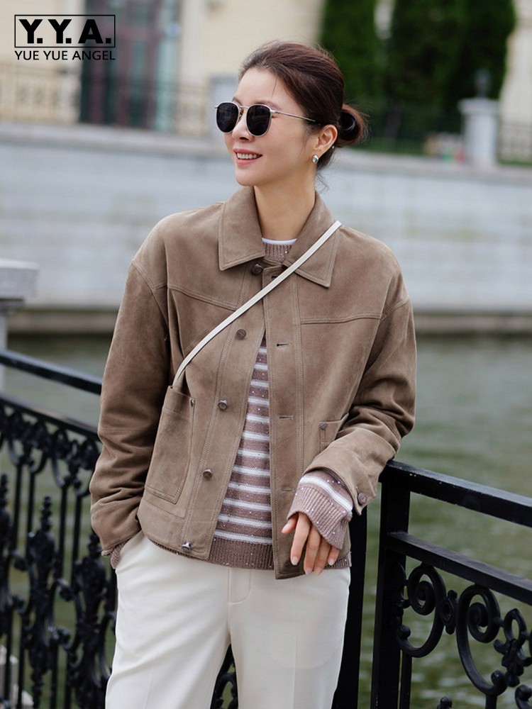 High Quality Women Slim Fit Si - Leather Work Jacket Women'S recension och pris