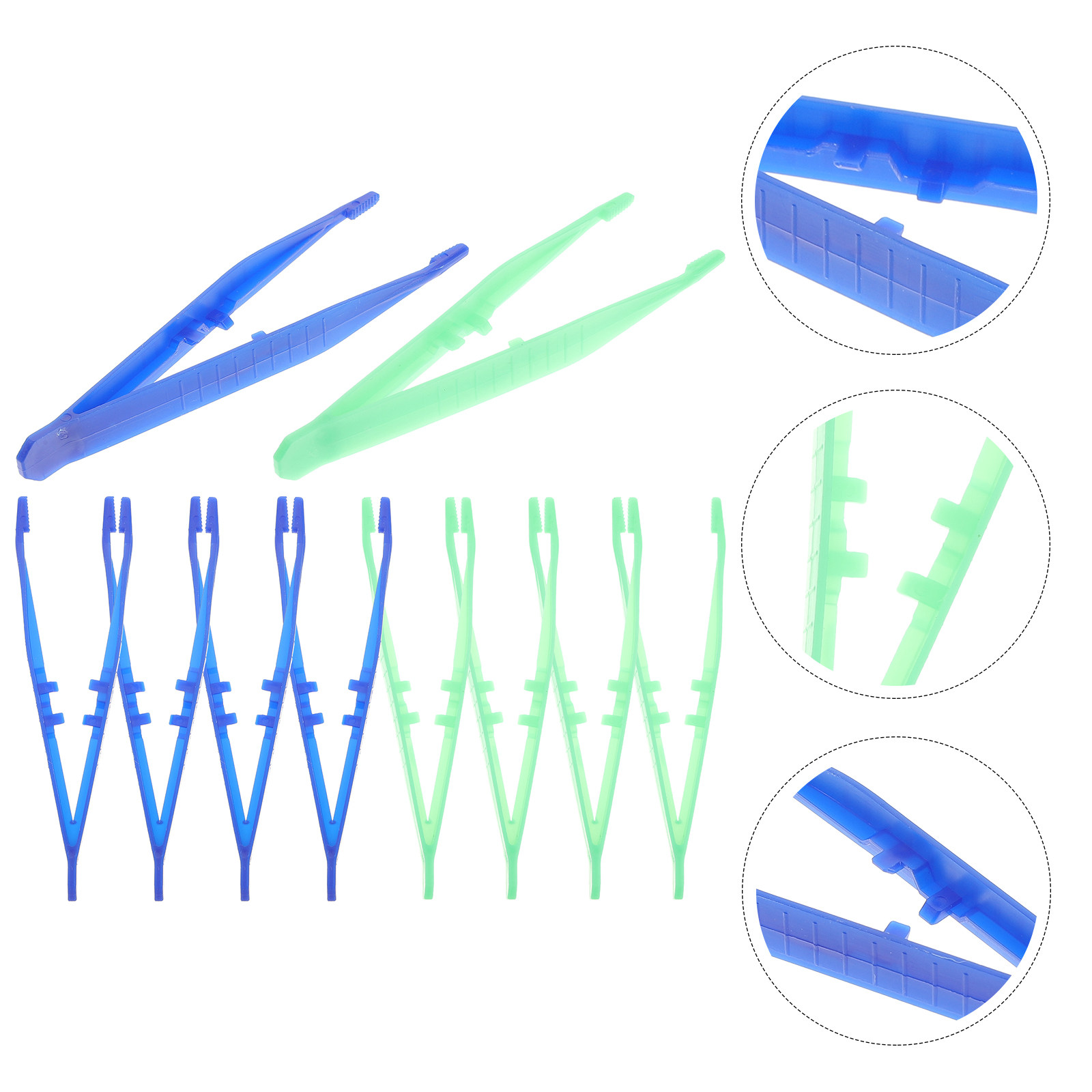 10Pcs Beads Tweezers Plastic F - Leatherwork Art recension och pris