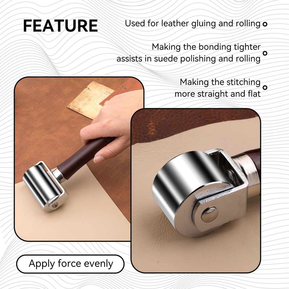 KRABALL Leather Press Edge Rol - Leatherwork Roller recension och pris