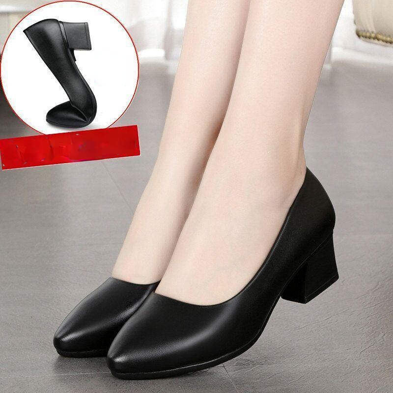 Spring Work Shoes Black Profes - Leather Work Women Shoes recension och pris