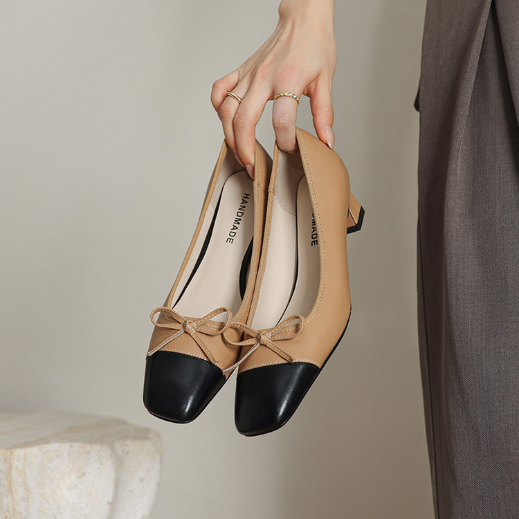 Women's Shoes, Apricot Black E - Leather Work Women Shoes recension och pris