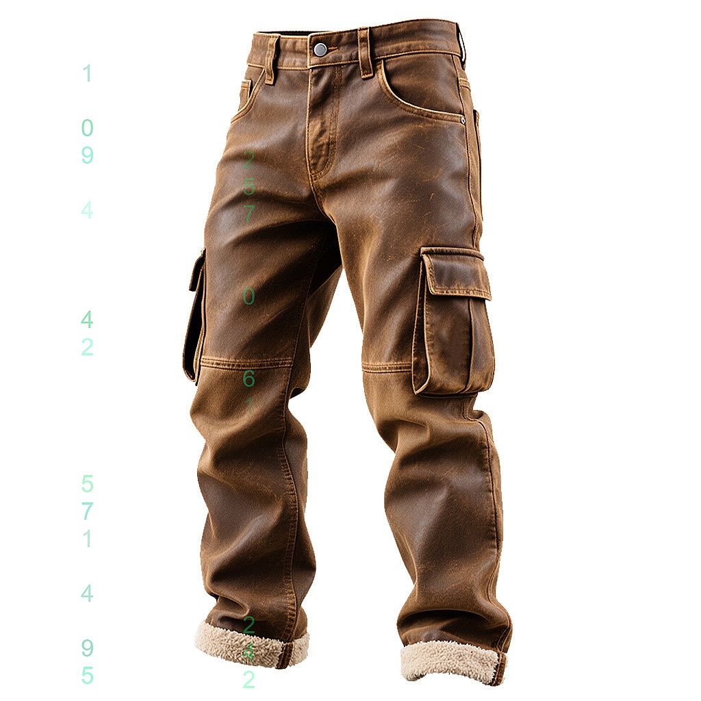 Mens Vintage Brown PU Leather  - Leather Work Overalls recension och pris
