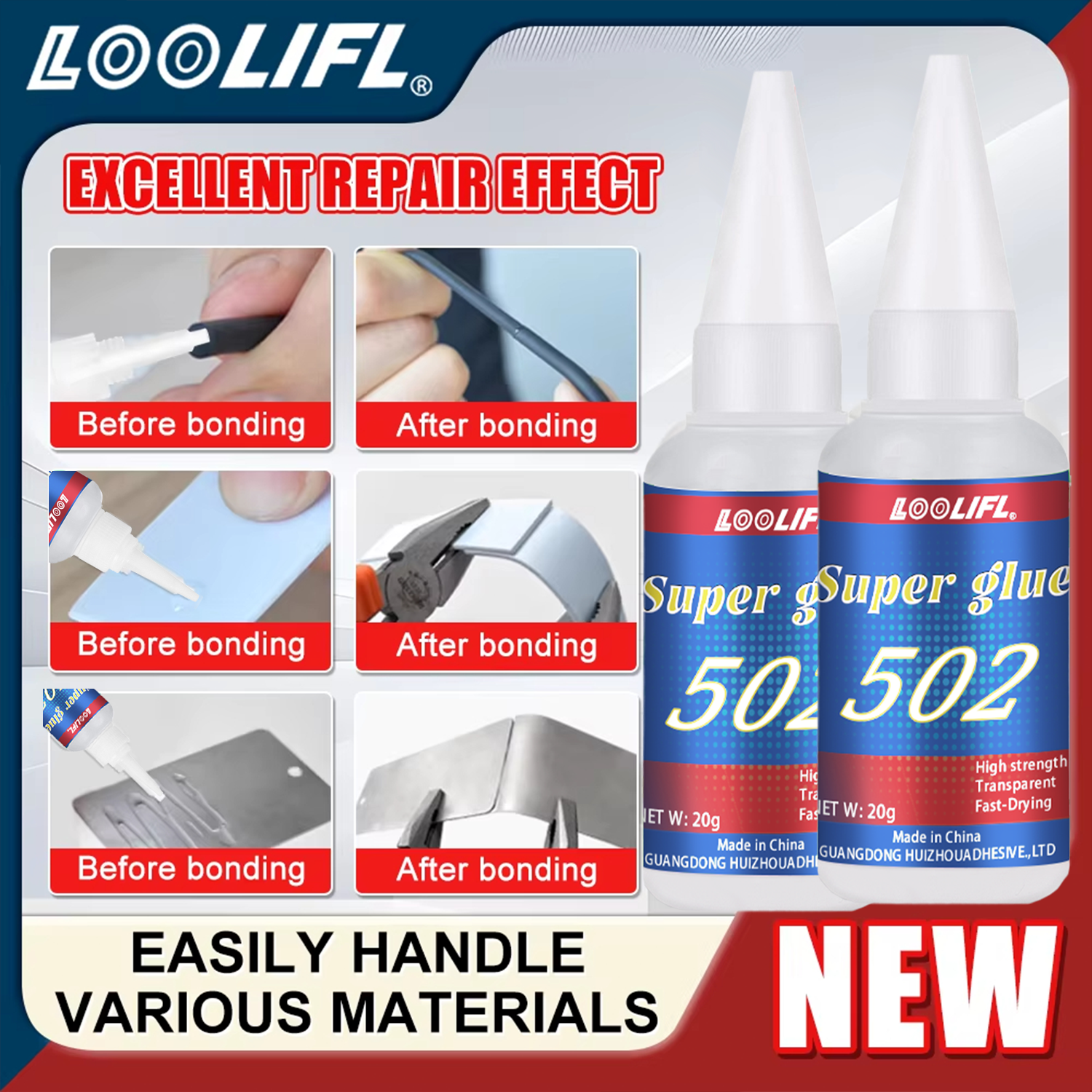 LOOLIFL 1-7pcs 502 Super Glue  - Leather Work Leather recension och pris