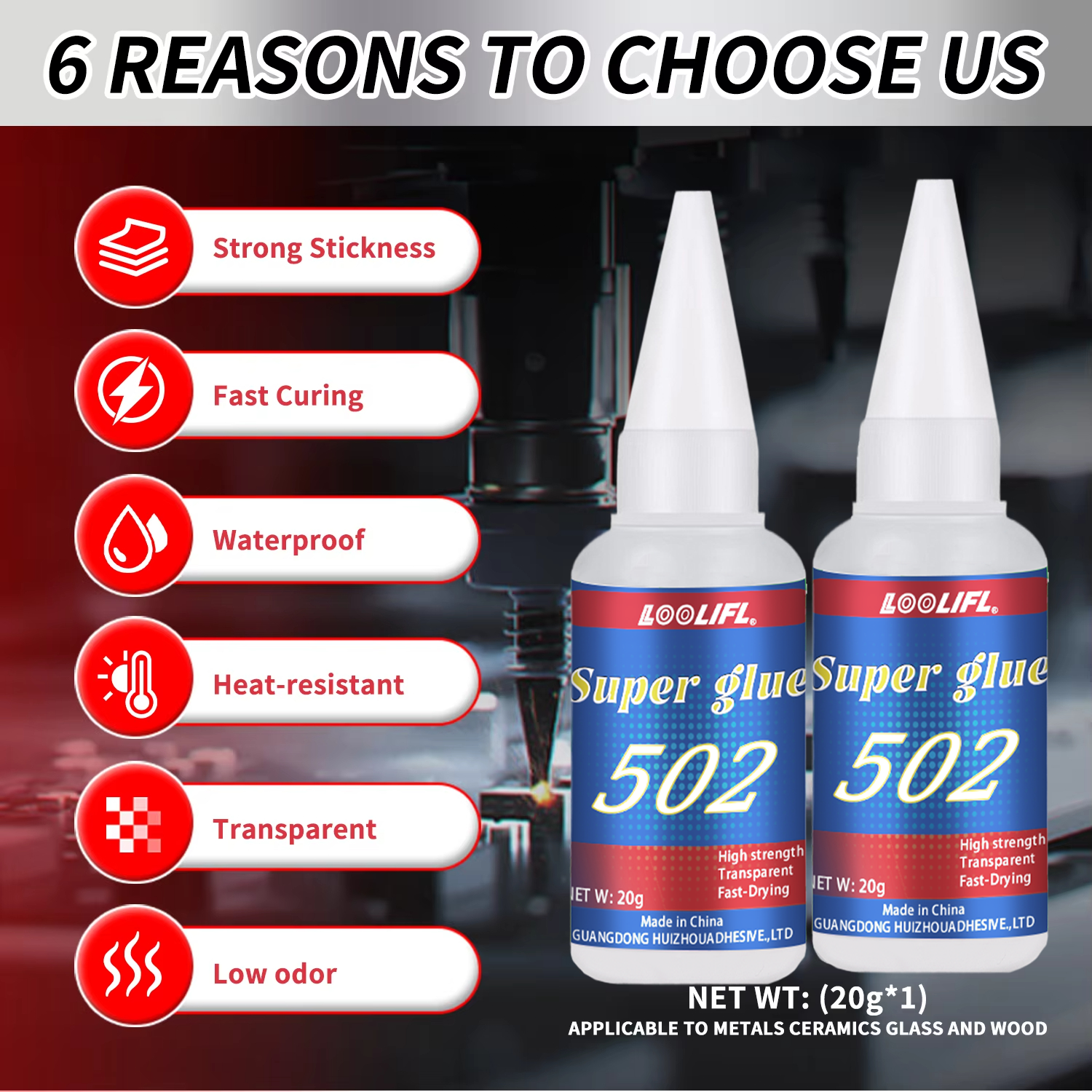 LOOLIFL 1-7pcs 502 Super Glue  - Leather Work Leather recension och pris