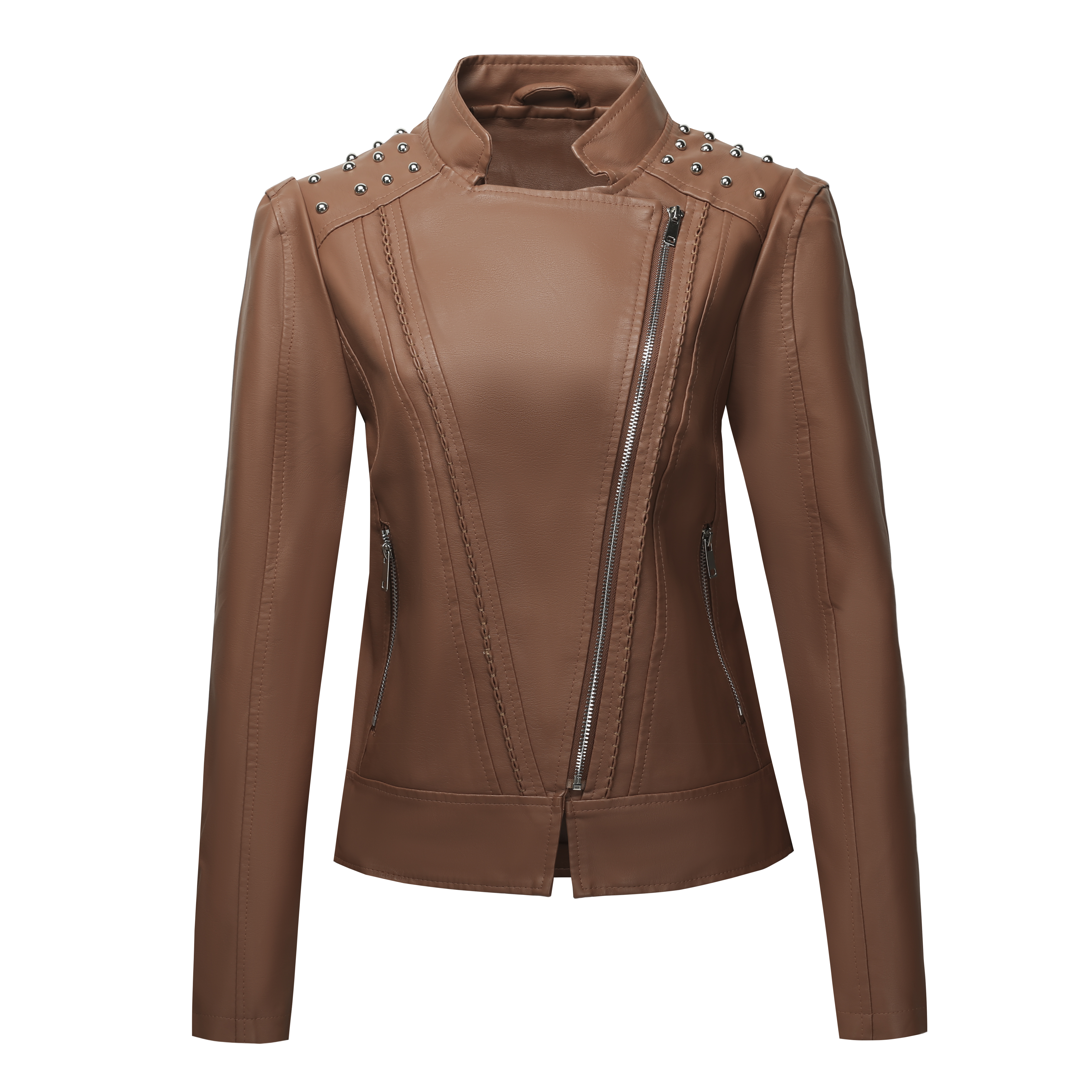 Ladies' PU LeatherJacket Zip-U - Leather Work Jacket Women'S recension och pris
