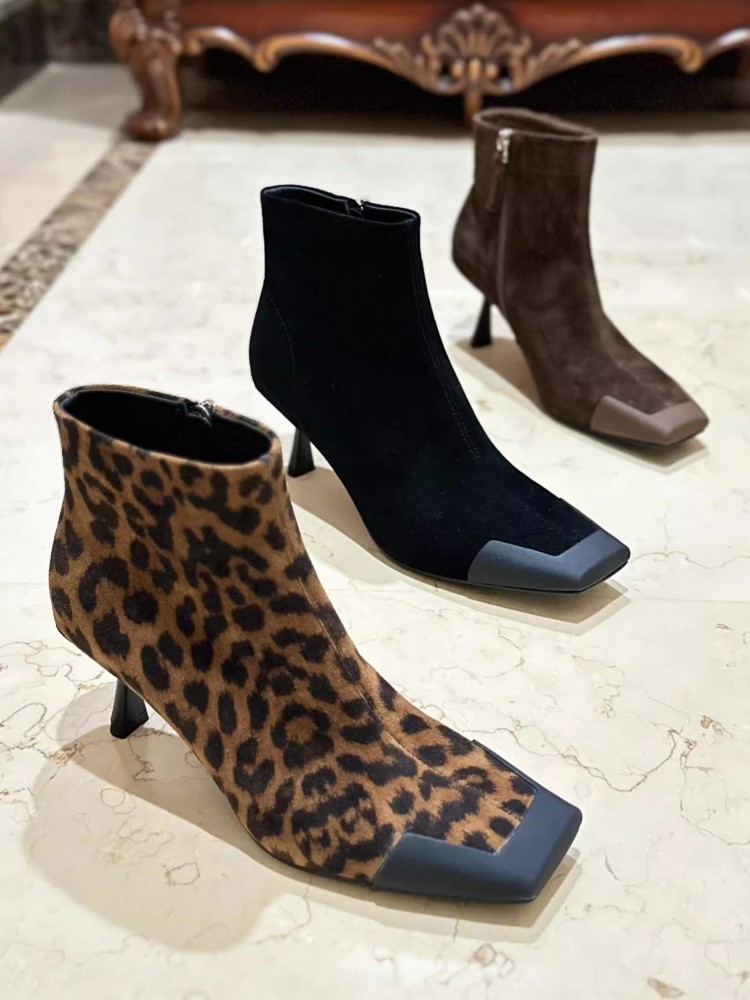 Fashion Women Square Toe Thin  - Leather Work Women Shoes recension och pris