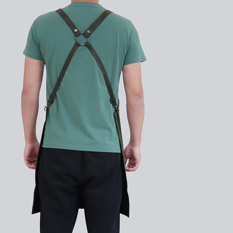 pu leather apron custom logo w - Leather Work Overalls recension och pris