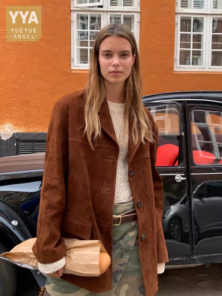 Vintage Autumn Women Real Shee - Leather Work Jacket Women'S recension och pris