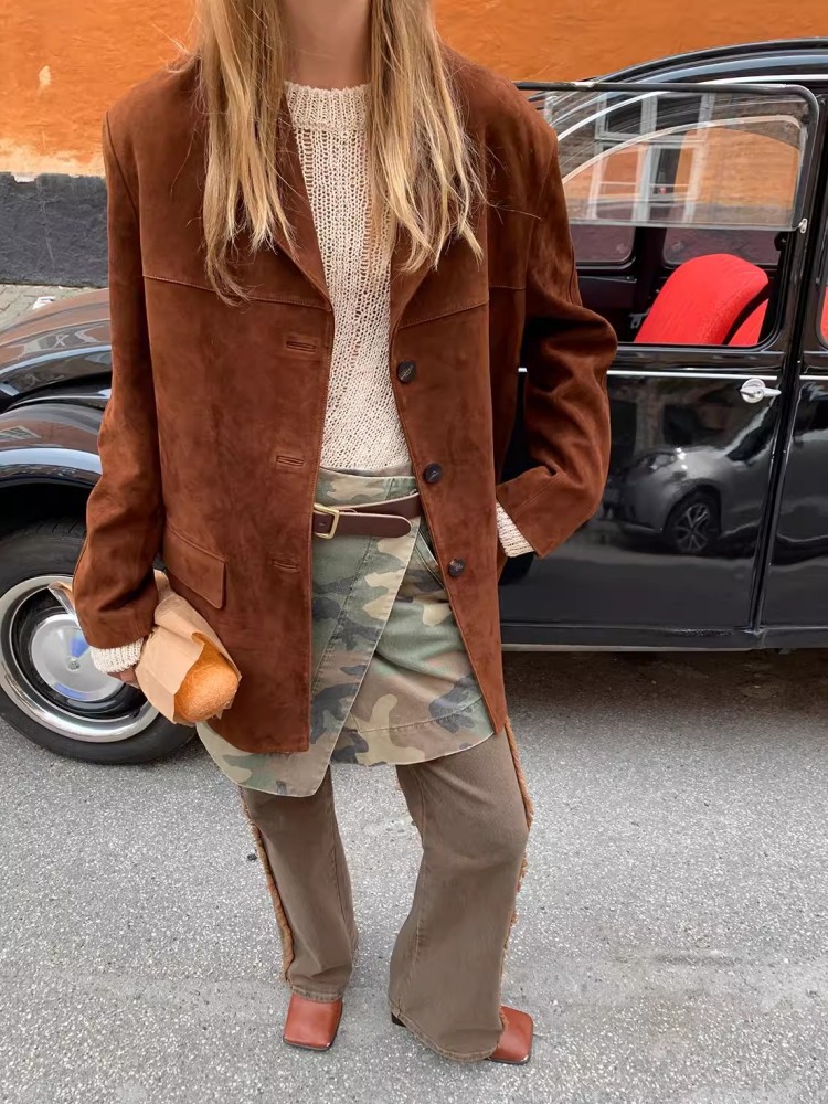 Vintage Autumn Women Real Shee - Leather Work Jacket Women'S recension och pris